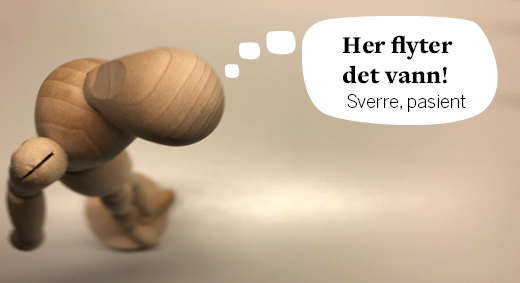 Pasienten ser vann