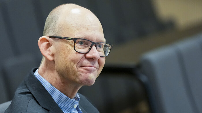 Bildet viser Geir Axelsen, leder i TBU og adm dir i SSB