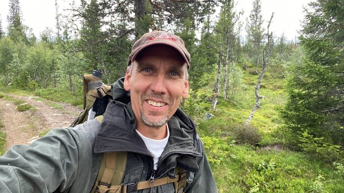Bildet viser Jan-Eilert Pedersen på tur.