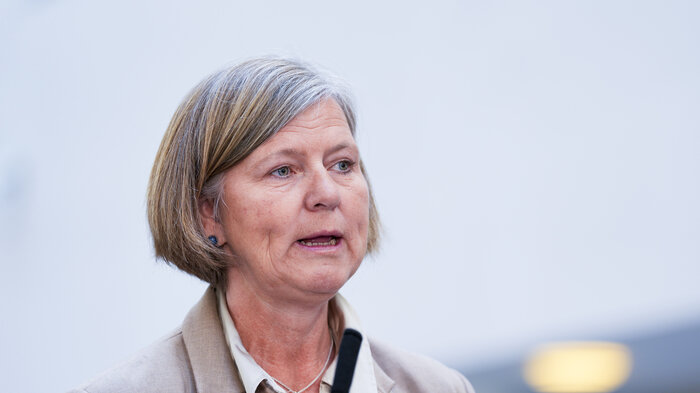 Bildet viser president Anne-Karin Rime i Legeforeningen.
