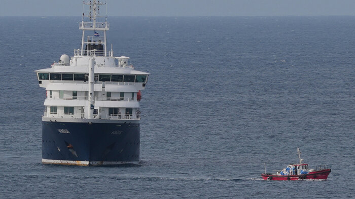 Bildet viser cruiseskipet Hondius.