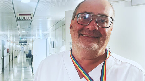 Bildet viser Harald Steinsrud på jobb