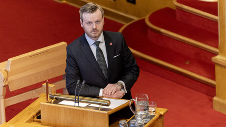 Bildet viser Kristian Eilertsen fra FrP i Stortinget