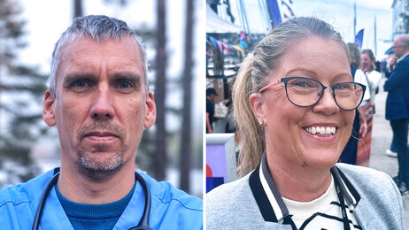 Bildet portretter av Jan-Eilert Pedersen og Lena Hayn