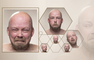 Mann med smerter
