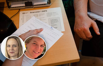 Bildet viser kartleggingsskjema som ligger på et bord