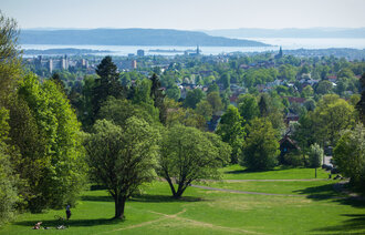 Oslo sentrum sett fra Havnabakken på Nordberg i Oslo.