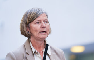 Bildet viser president Anne-Karin Rime i Legeforeningen.
