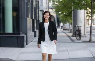 Bildet viser KLP-direktør Jorunn Ygre Storjohann