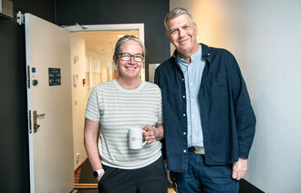 Marianne Lange Krogh leder forhandlingutvalget i Unio Oslo. Bård Eirik Ruud er nestleder. BIldet er fra fjorårets lønnsforhandlinger. 