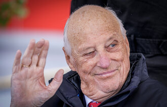 Bildet viser kong Harald