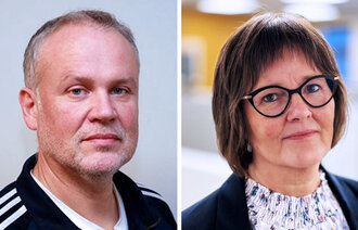 Bildet viser Skotte og Stenersen i Helsetilsynet