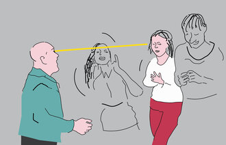 Illustrasjon av sykepleier og pasientsituasjon
