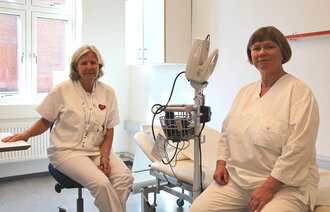 Seksjonsoverlege Annette Hylen Ranhoff og Spesialsykepleier i geriatri Elin Engh ved Diakonhjemmet sykehus