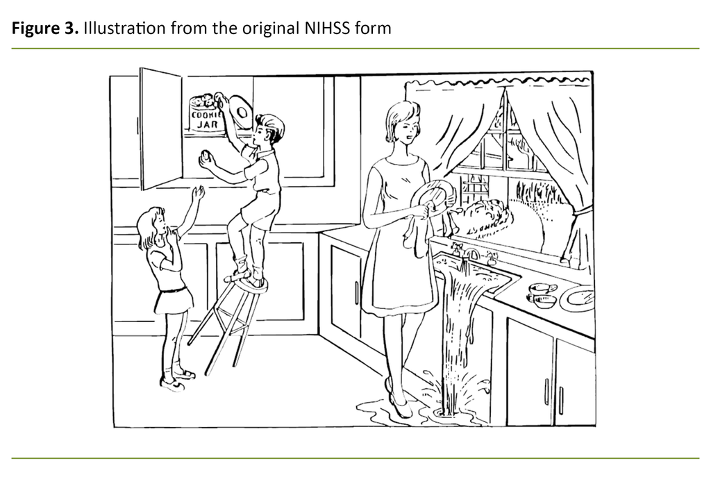 Figure 3. Illustration from the original NIHSS form Figure 3. Illustration from the original NIHSS form