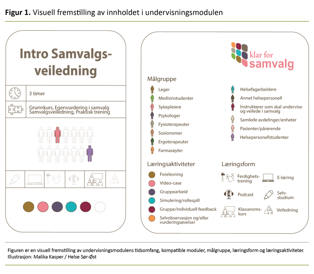 Figur 1. Visuell fremstilling av innholdet i undervisningsmodulen Figur 1. Visuell fremstilling av innholdet i undervisningsmodulen