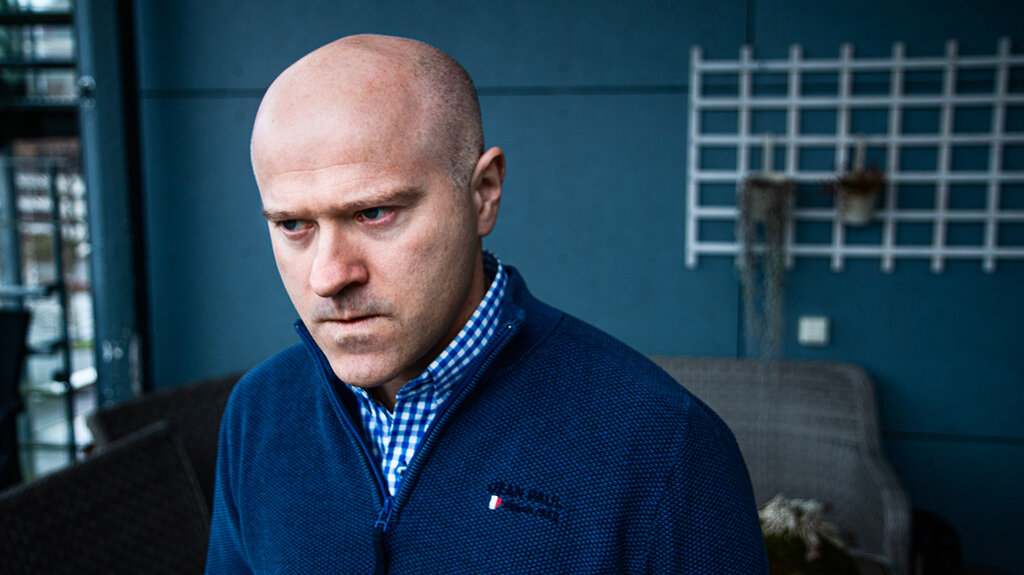 Trond Eirik Bergflødt viser hvordan angsten har flere uttrykk og stadier. Trond Eirik Bergflødt viser hvordan angsten har flere uttrykk og stadier.