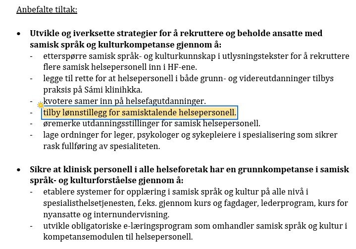 utdrag fra Helse Nords strategidokument bildet viser utdrag fra Helse Nords strategidokument