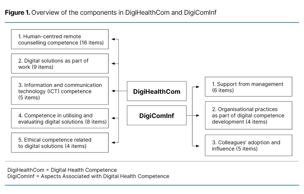 Figure 1. Overview of the components in DigiHealthCom and DigiComInf [