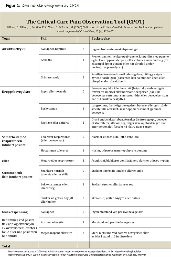 Figur 1 Figur 1: Den norske versjonen av CPOT