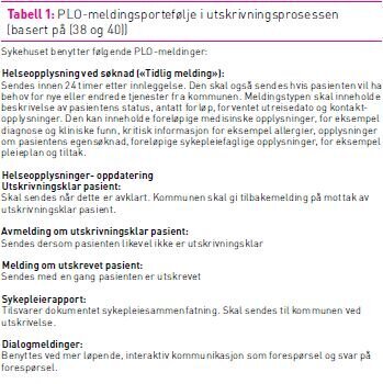 Tabell 1 Tabell 1