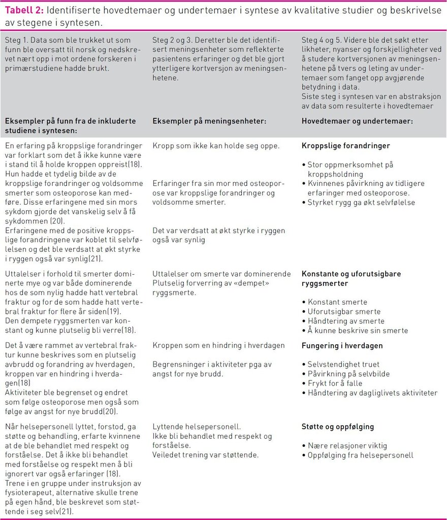 Tabell 2