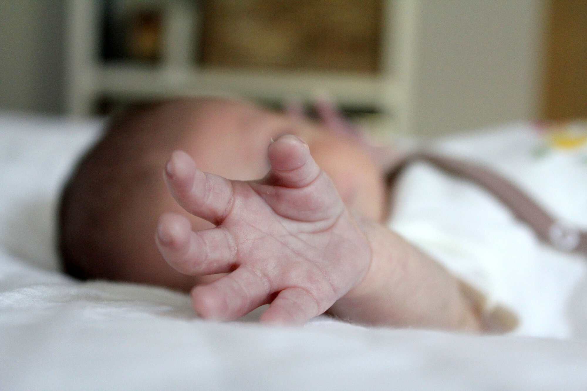 Baby. Bildet viser en baby.