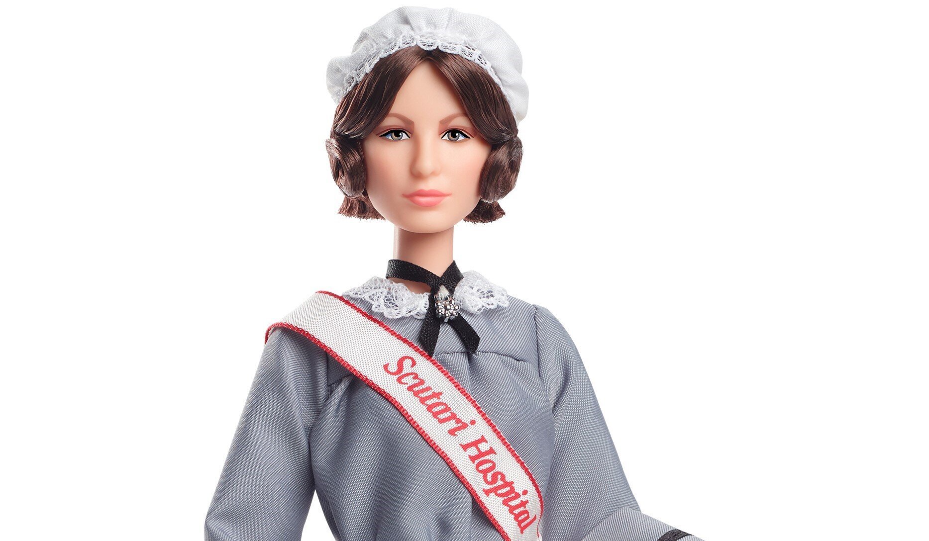 Bildet viser Florence Nightingale, Barbie Bildet viser Florence Nightingale som Barbiedukke.