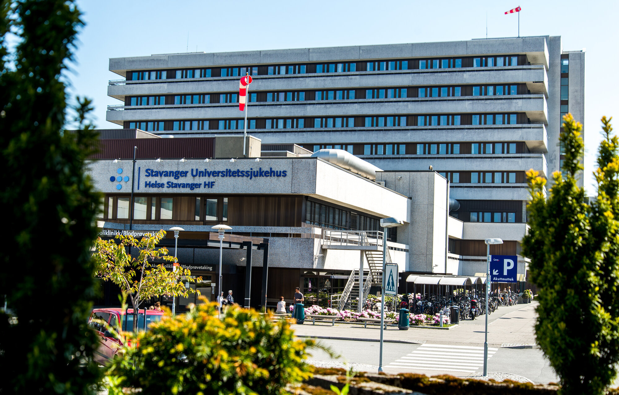 Stavanger universitetssjukehus Bildet viser fasaden på Stavanger universitetssjukehus