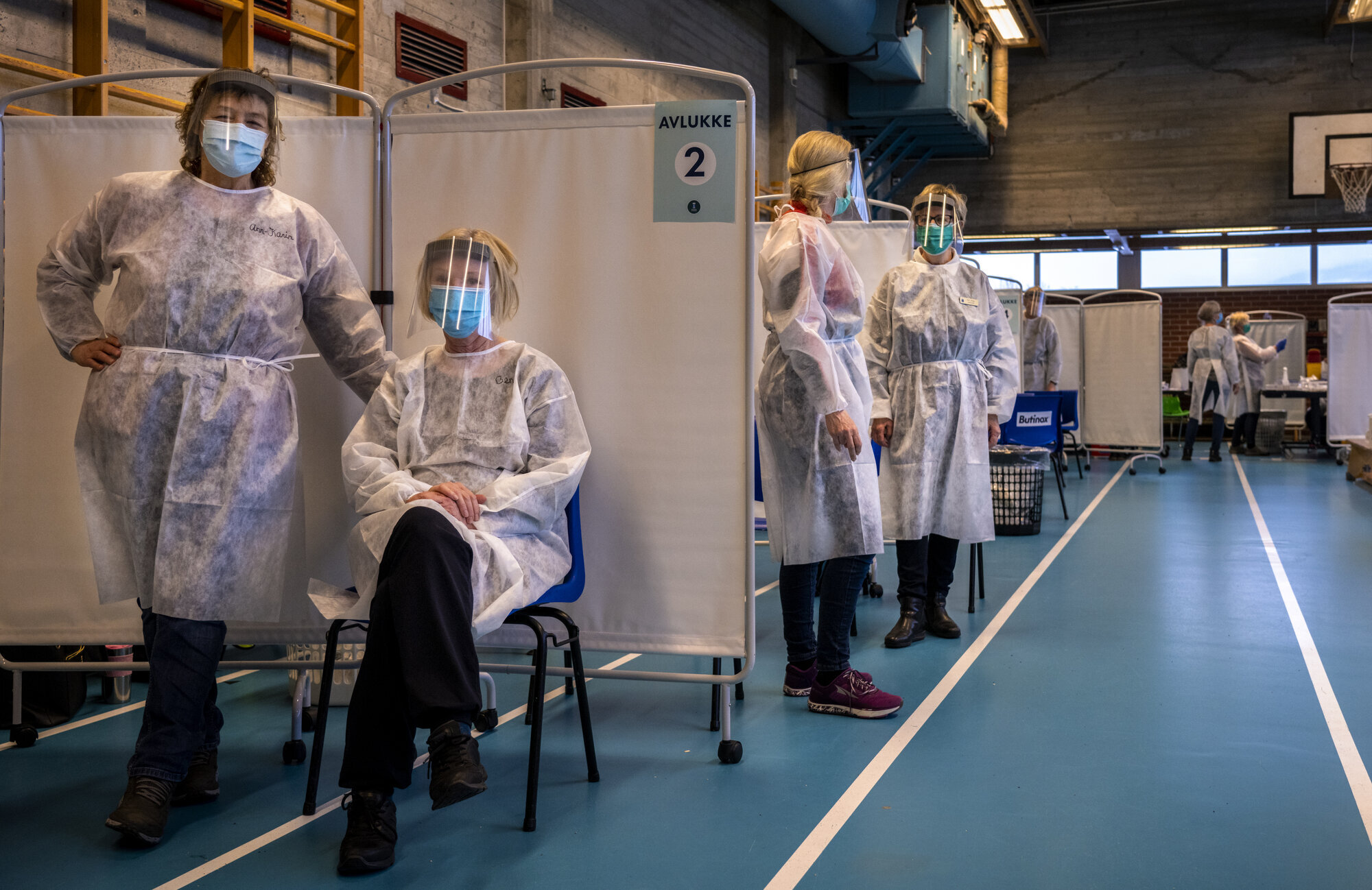 Koronavaksinasjon i Drammenshallen Koronavaksinasjon i Drammenshallen