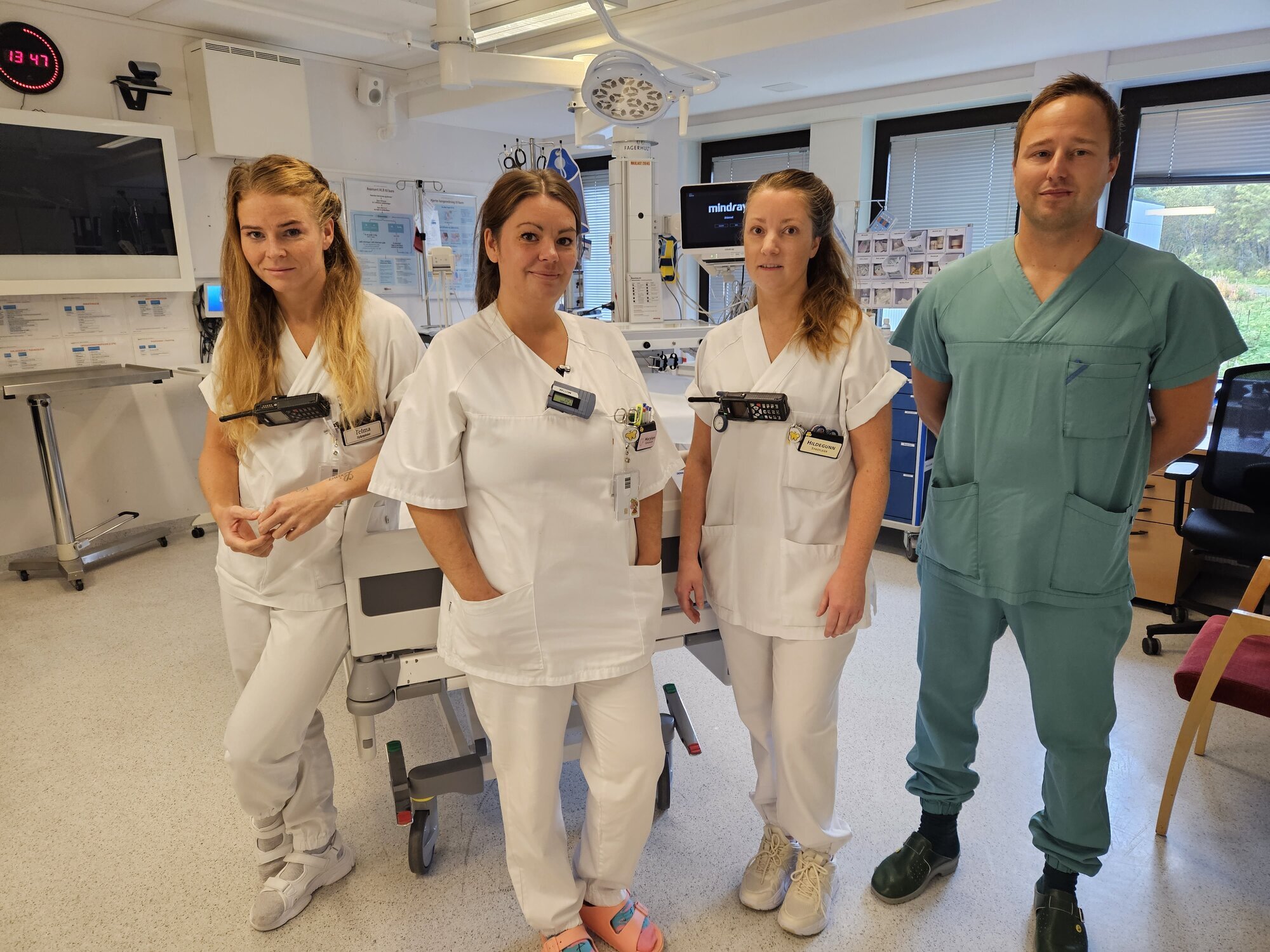 Bildet viser de fire innleggsforfatterne på jobb. Fra venstre: Telma Lång Larsen, Marylen Knudsen Møkleby, Hildegunn Bakkejord og Espen Hansen Sivertsen.