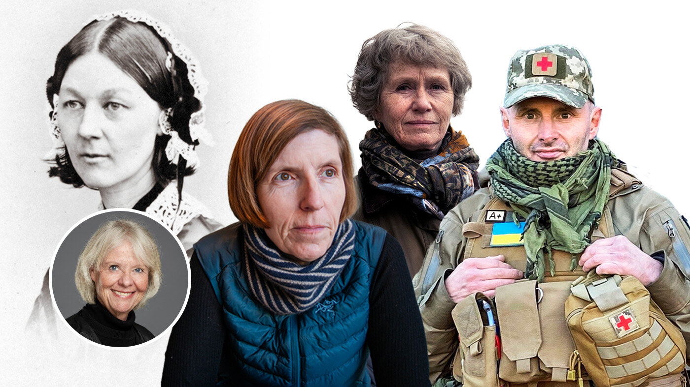 Florence Nightingale, Hilde Vollan, Turid Andreassen og Kurt Mørk Eriksen. Bildet viser en collage av Florence Nightingale, Hilde Vollan, Turid Andreassen og Kurt Mørk Eriksen.
