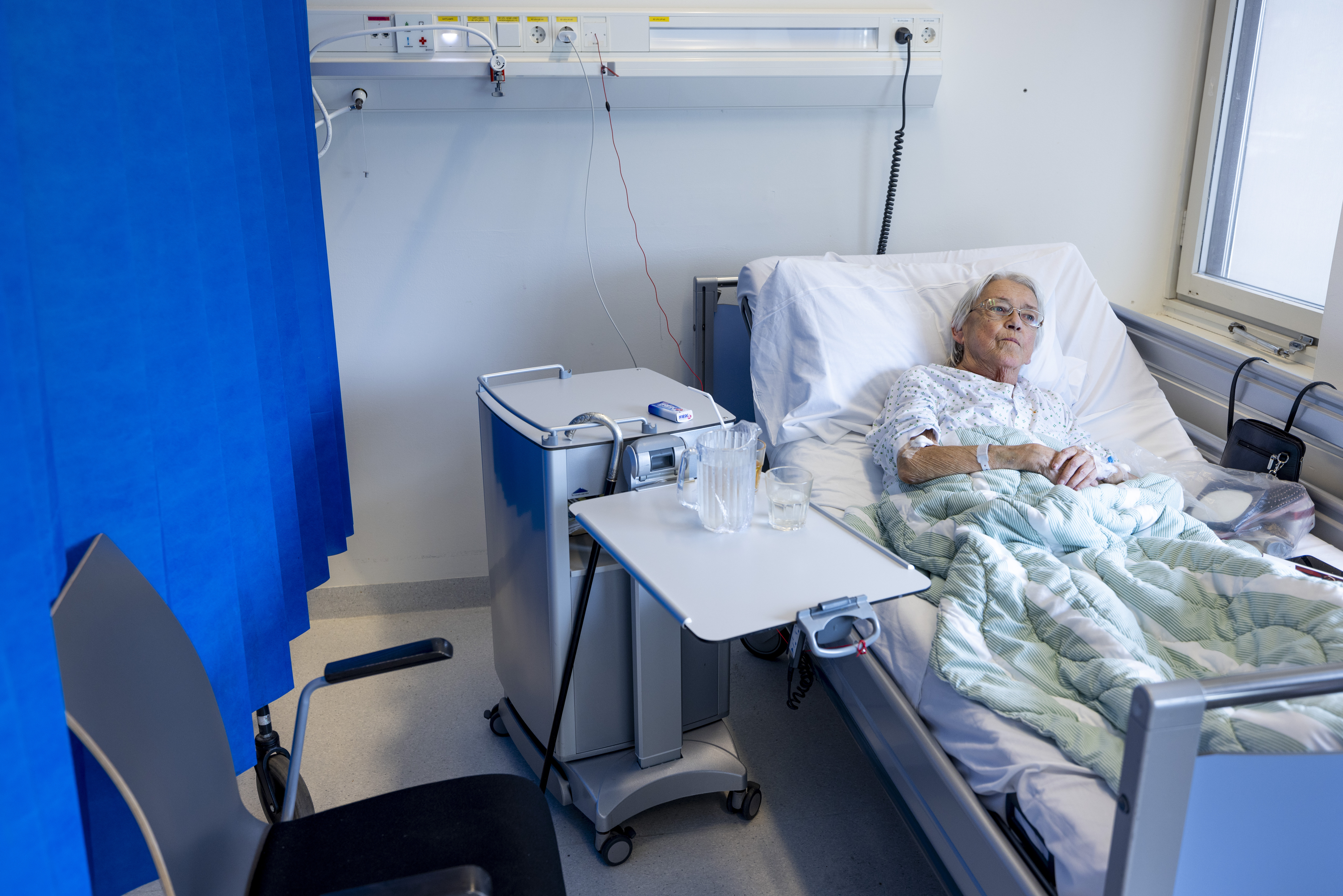 Pasient Åse Johanne Johnsen Bildet viser pasient Åse Johanne Johnsen på Aker sykehus