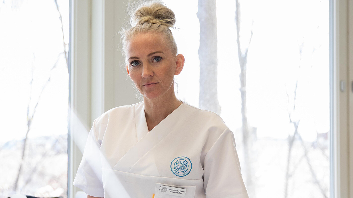 Bildet viser NSF-leder Lill Sverresdatter Larsen.