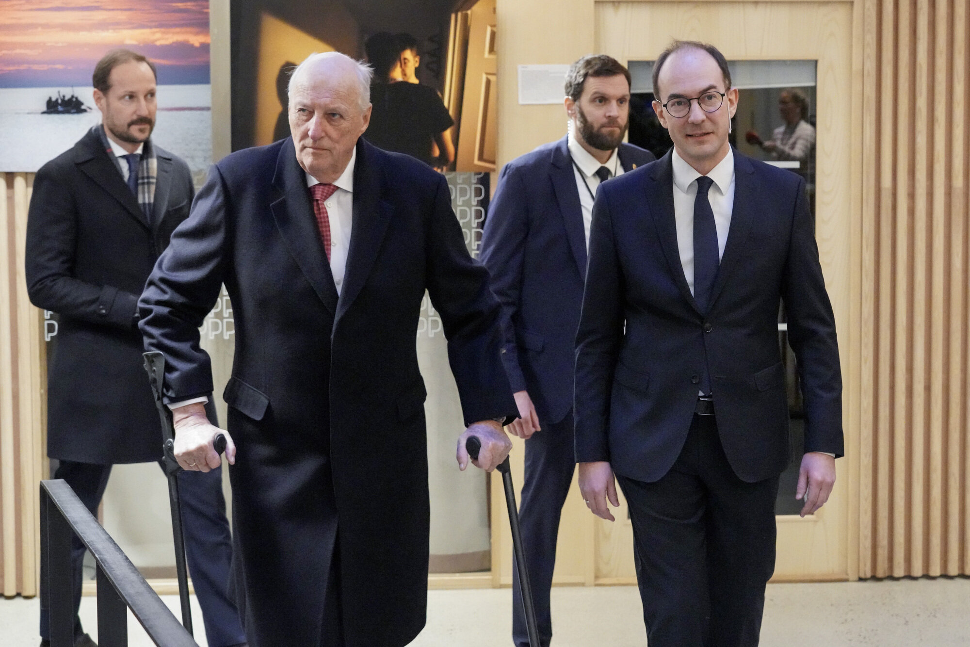 Bildet viser Kong Harald og Stian Eisentrager