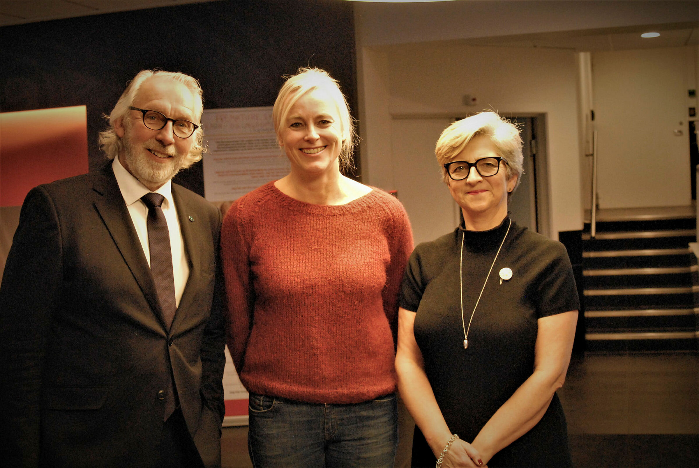 Carl-Erik Grimstad, Kristin Sofie Waldum-Grevbo og Eli Gunhild By hos NSF.