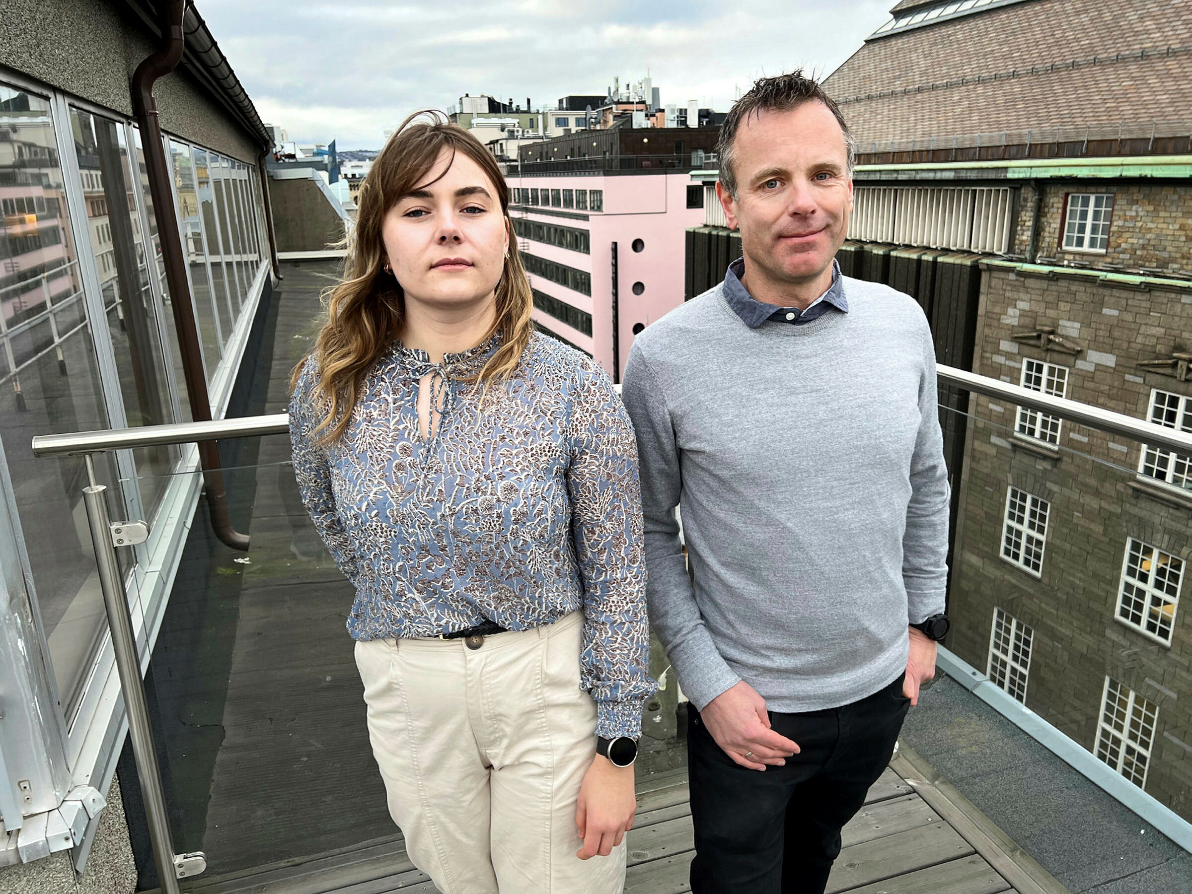 Sigrid Husøy Larsen og Espen Gade Rolland Sigrid Husøy Larsen, studentleder, og Espen Gade Rolland, faggruppeleder psykisk helse og rus