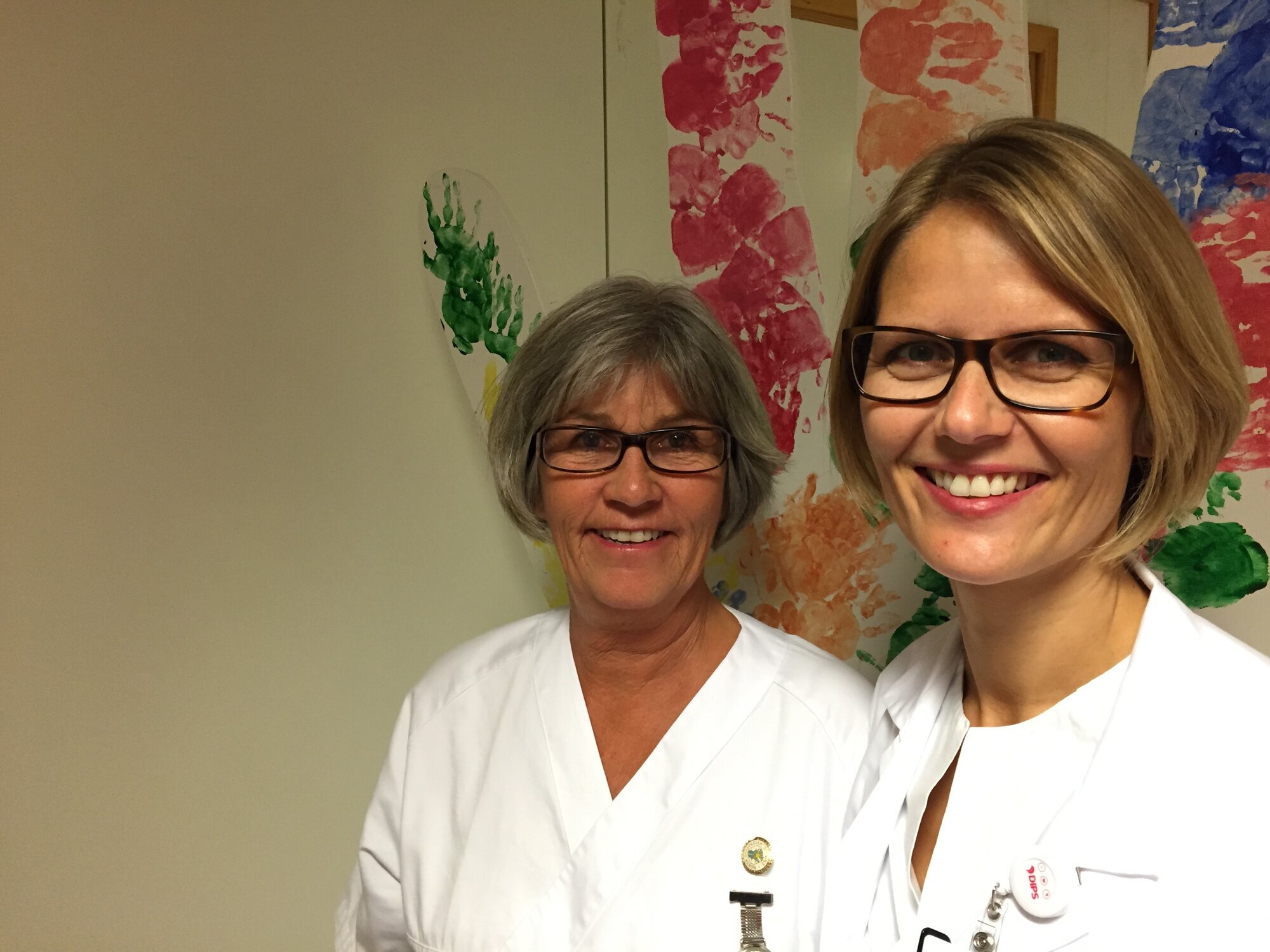 Jorunn Eid, Maria Vandbakk-Rüther, Sykehuset i Vestfold Bildet viser Jorunn Eid og Maria Vandbakk-Rüther.