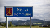 Bildet viser skilt: Melhus kommune. Bildet viser skilt: Melhus kommune.