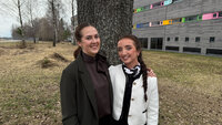 Bilde av studentleder Martine Kjenslie Lund og nestleder Hannah Louise Schulstad