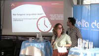 Vilde Hoff Bernstrøm og Andreas Lillebråten Bildet viser Vilde Hoff Bernstrøm og Andreas Lillebråten som presenterer sine forskningsfunn