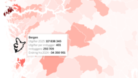 bilde av norgeskart med info om Bergen kommune