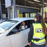 Nina Markendahl paserer grensa