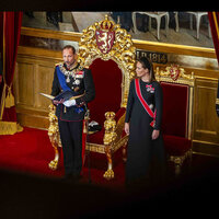Bilde av Kong Haakons edsavleggelse i Stortinget