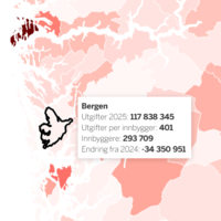 bilde av norgeskart med info om Bergen kommune